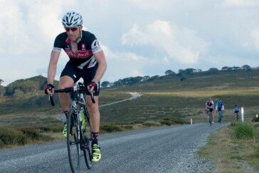 Keen rider Peter Makras at the new Anna Meares Velodrome in Brisbane.